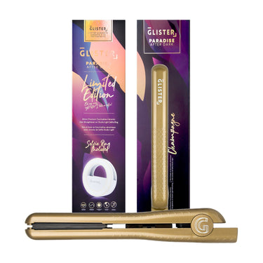 Paradise Champagne Flat Iron by GLISTER™ + BONUS Ring Light